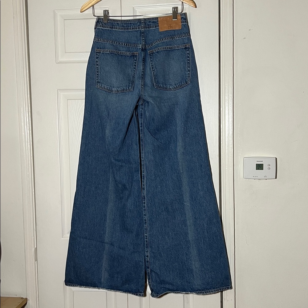 Ulla Johnson Blue High-Rise Wide-Leg Jeans - Picture 4 of 10